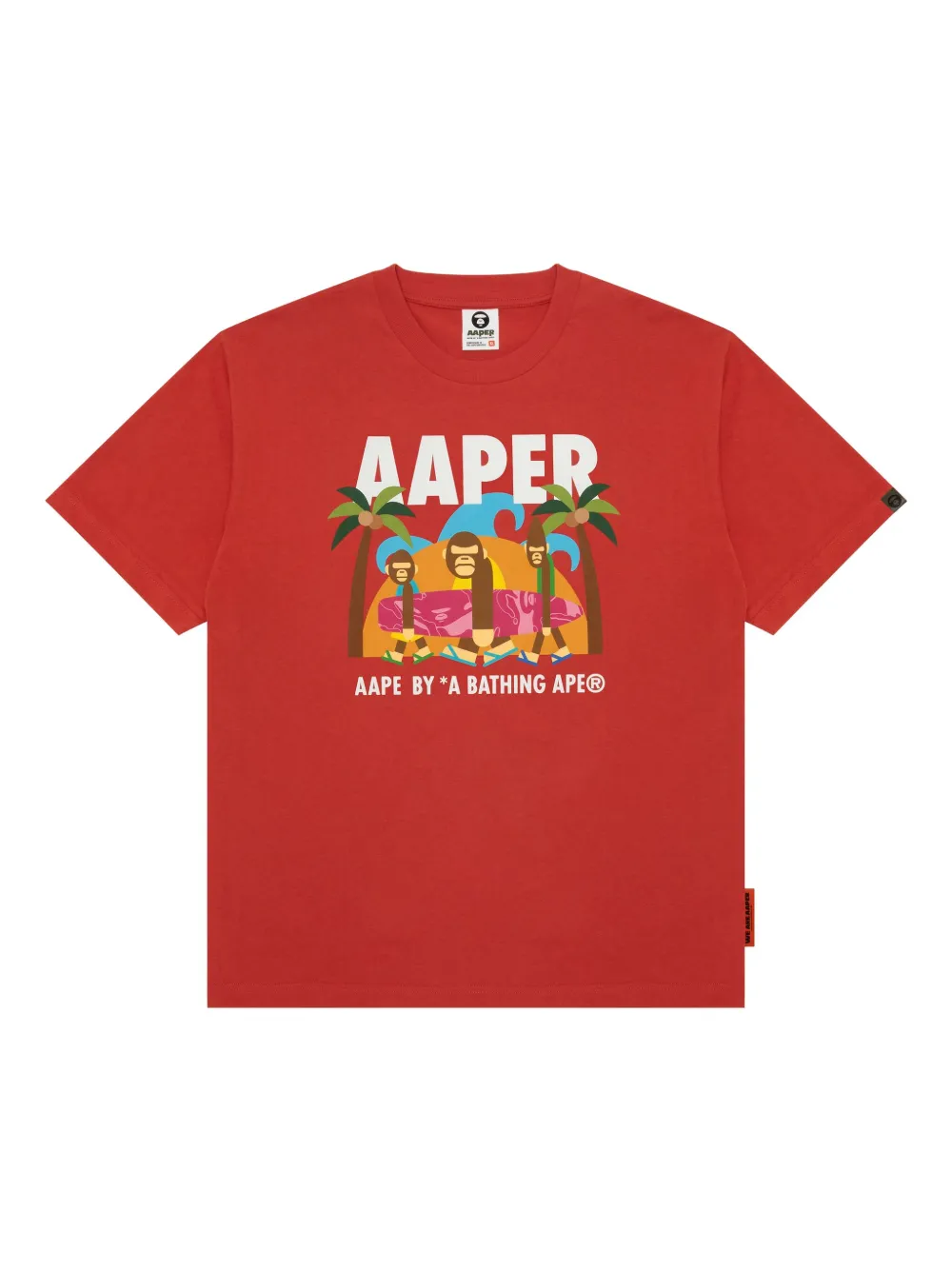 AAPE BY *A BATHING APE® camiseta con estampado gráfico | rojo | Image 1