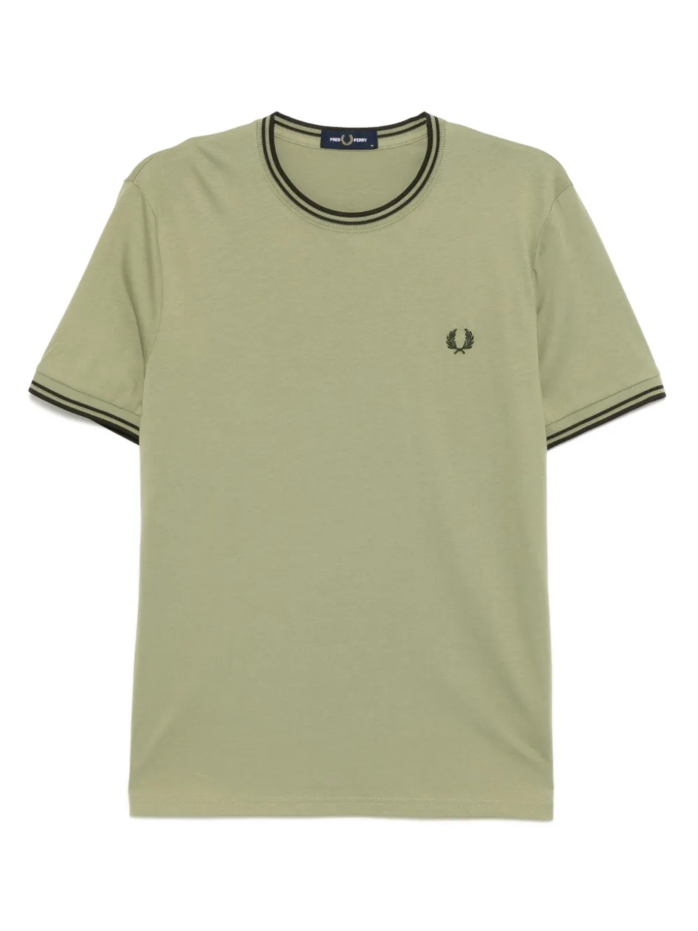 Fred Perry logo-embroidered T-shirt | Green | Image 1