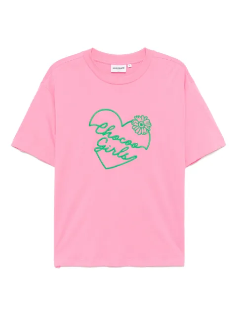 CHOCOOLATE logo-embroidered T-shirt