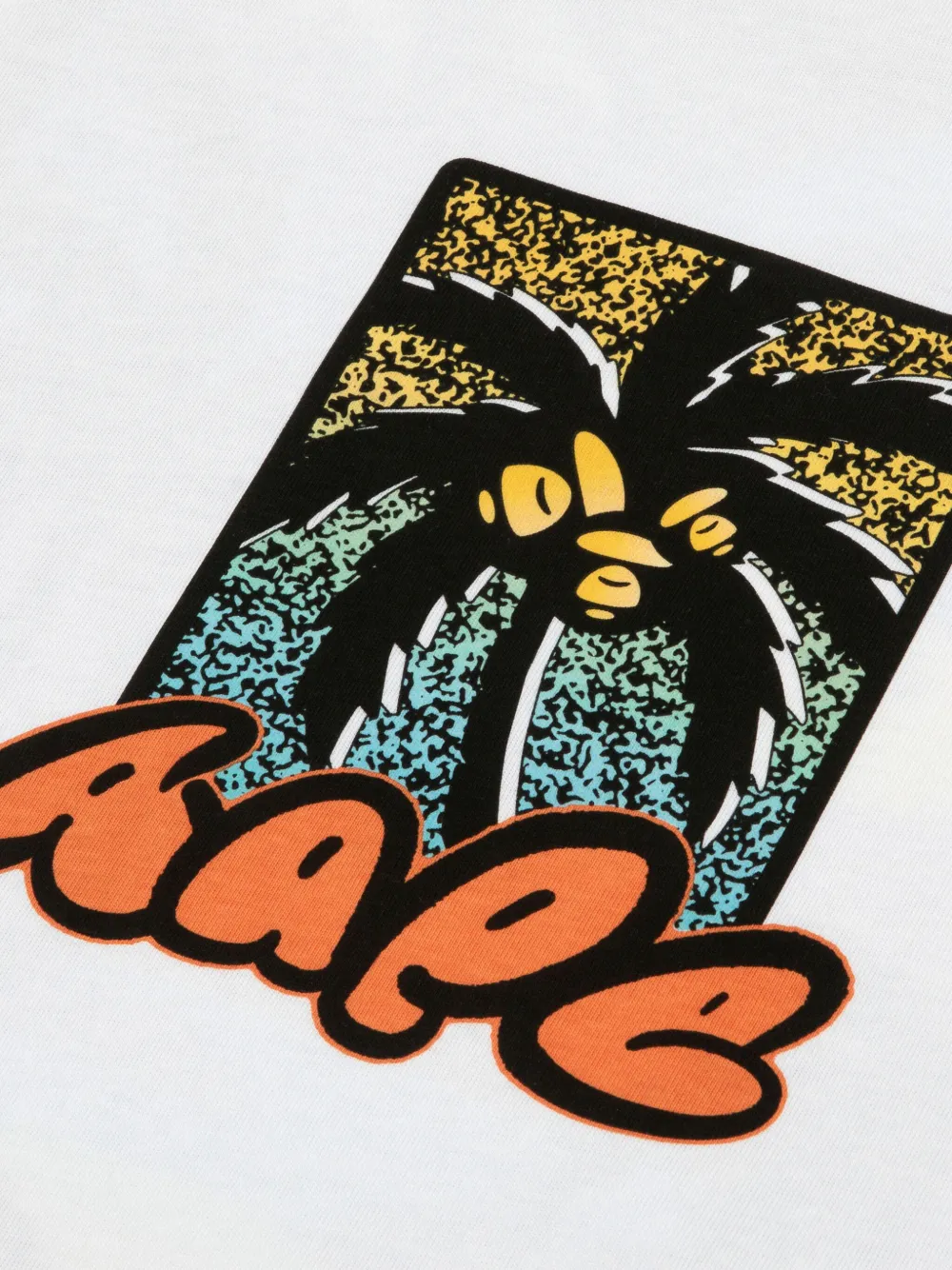 AAPE BY *A BATHING APE T-shirt met Sunset-print Wit