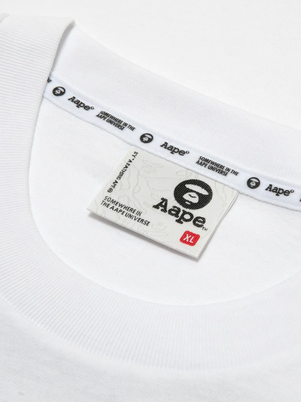 AAPE BY *A BATHING APE T-shirt met Sunset-print Wit