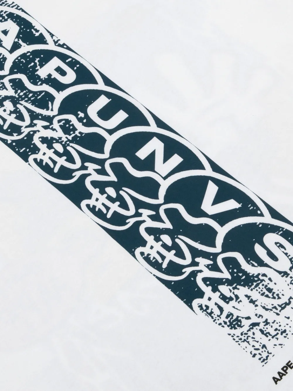 AAPE BY *A BATHING APE T-shirt met graffiti-print Wit