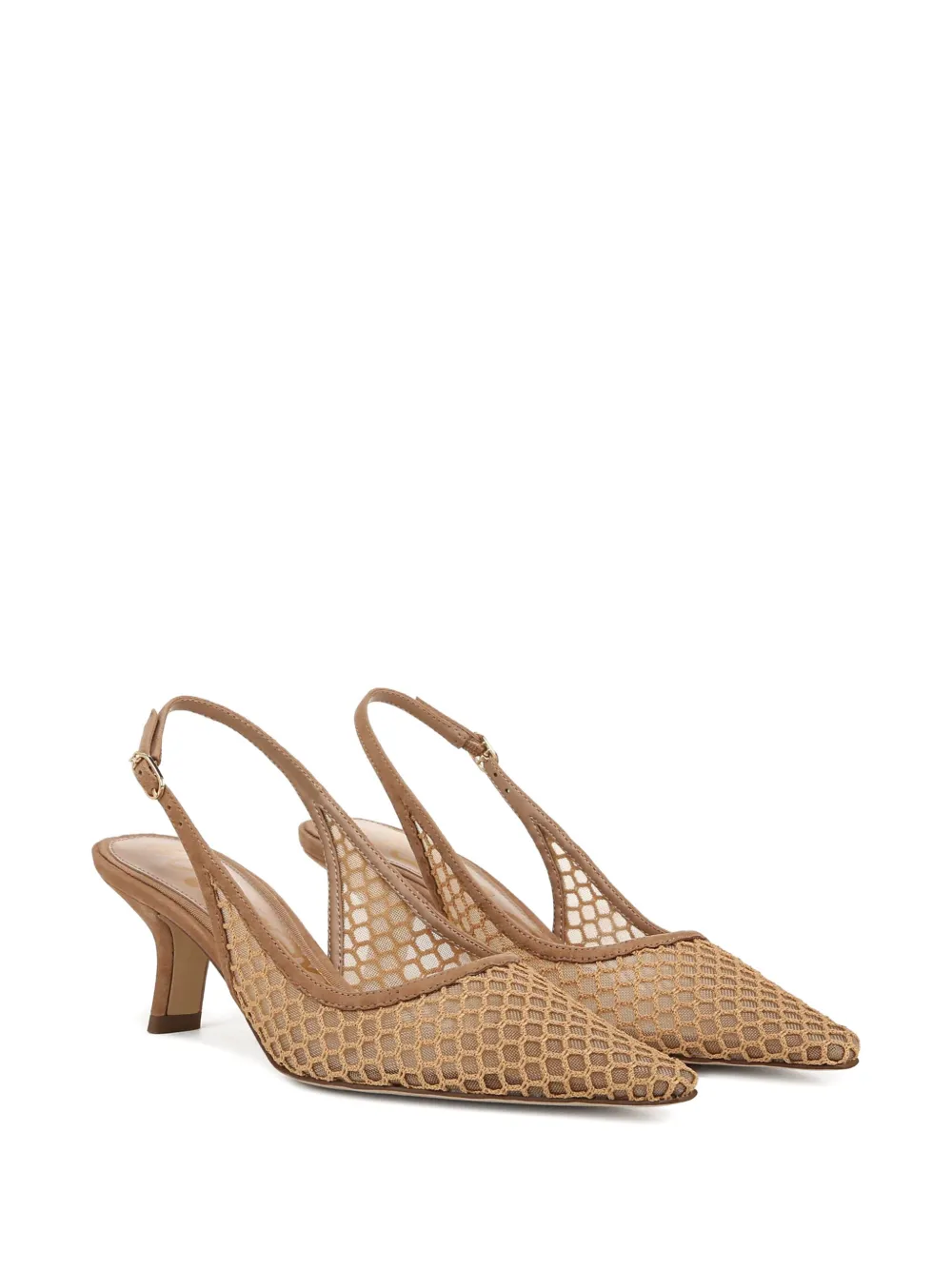 Sam Edelman 40mm Hazel mesh slingback pumps Neutrals