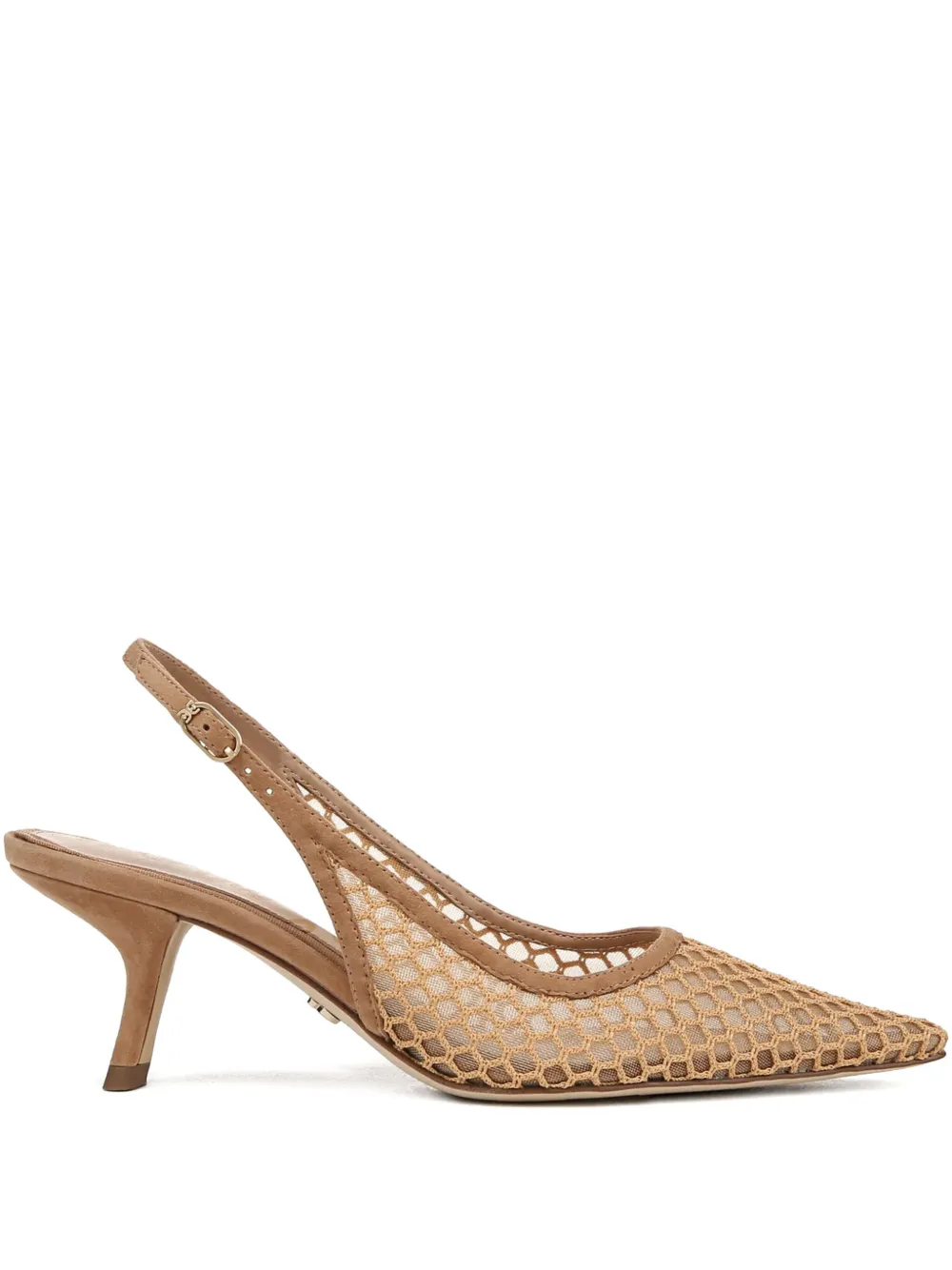 Sam Edelman 40mm Hazel mesh slingback pumps Neutrals