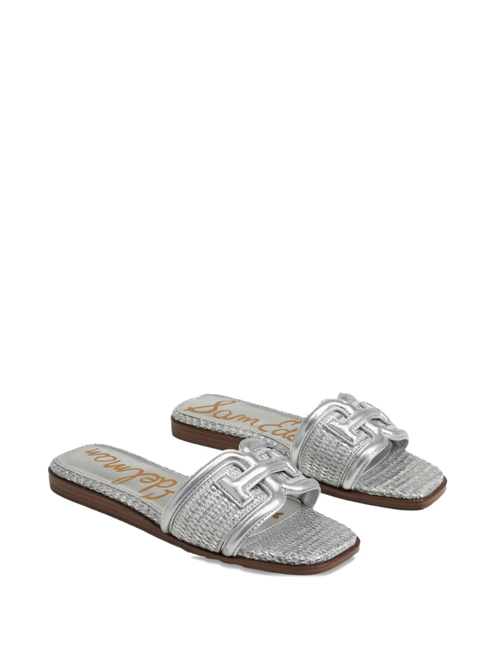 Sam Edelman Irina woven metallic sandals Silver