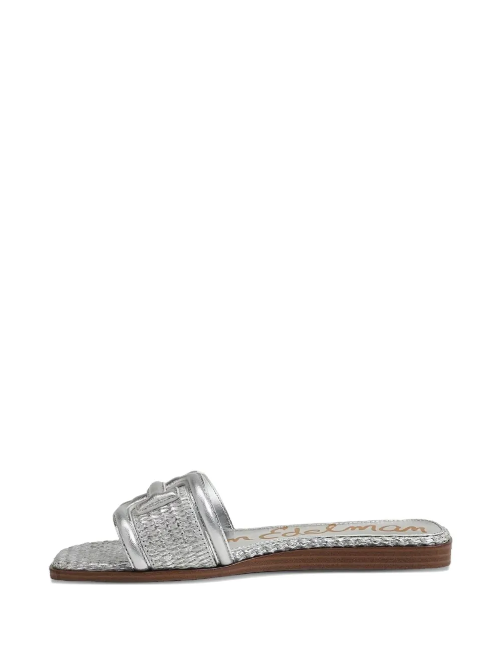 Sam Edelman Irina woven metallic sandals Silver