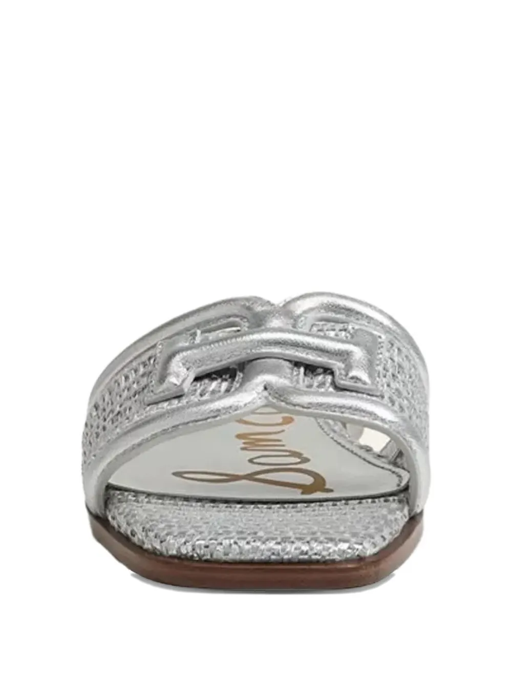 Sam Edelman Irina woven metallic sandals Silver