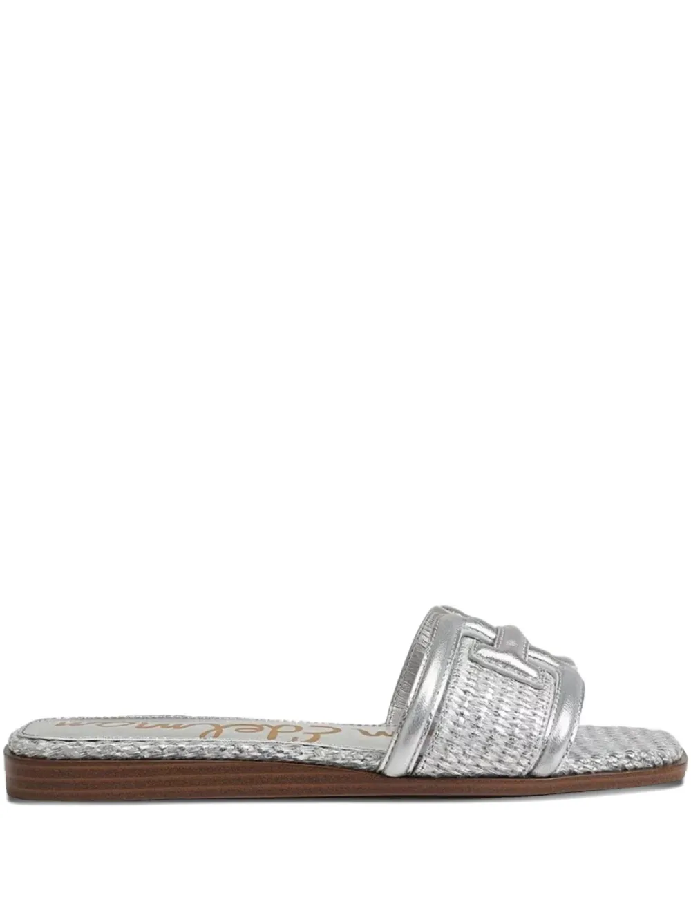 Sam Edelman Irina woven metallic sandals Silver