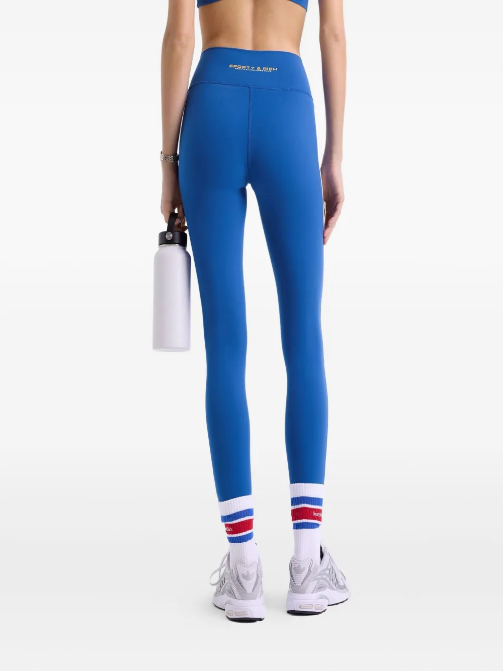 Sporty & Rich logo-print leggings - Blauw
