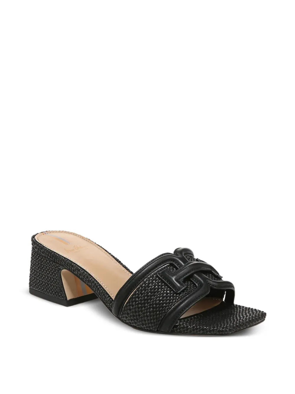 Sam Edelman 45mm Waylon textured block-heel sandals Black