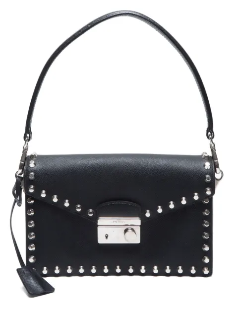 Prada Pre-Owned 2010s studded leather shoulder bag