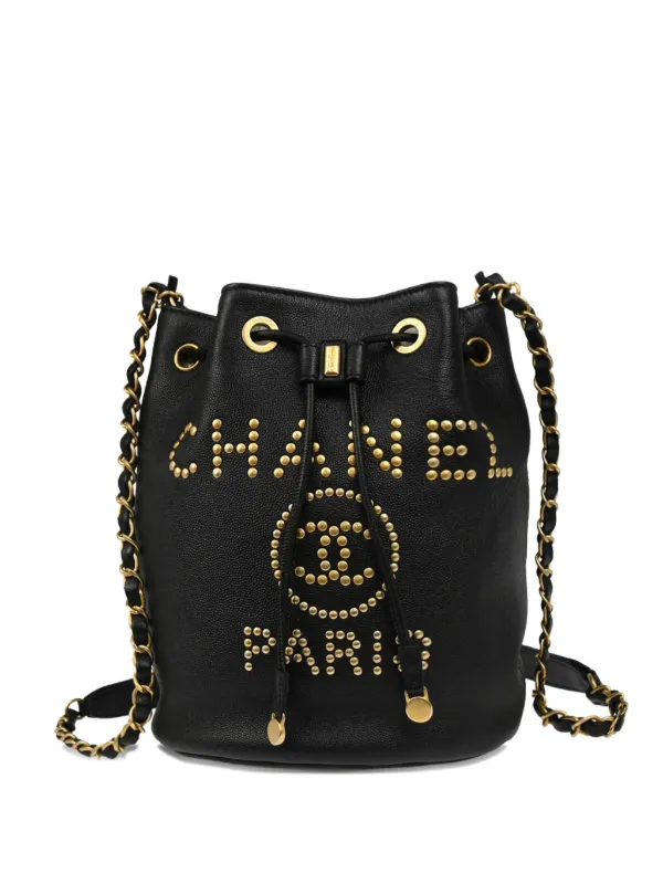 CHANEL Pre-Owned Borsa a Secchiello Deauville 2019 Nero