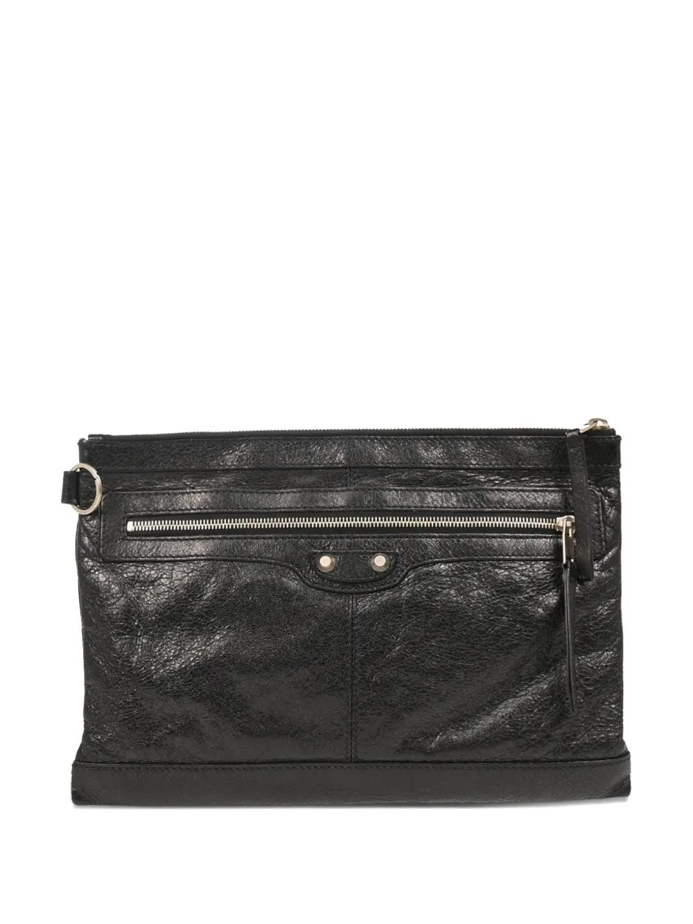 Balenciaga Pre-Owned textured leather zip wallet | Black | Image 1