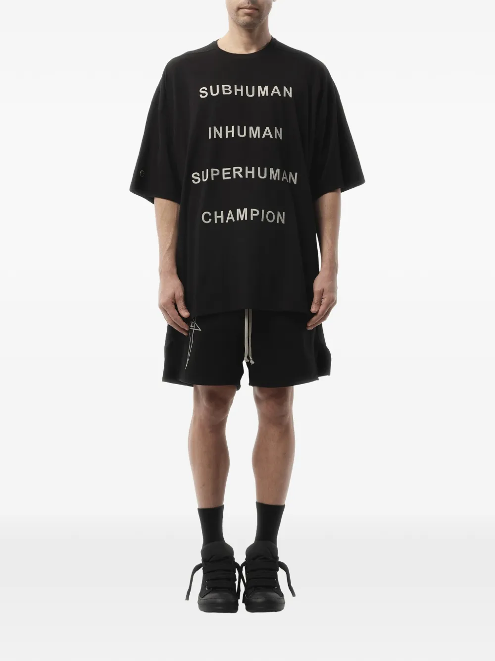 Rick Owens X Champion x Champion T-shirt Zwart