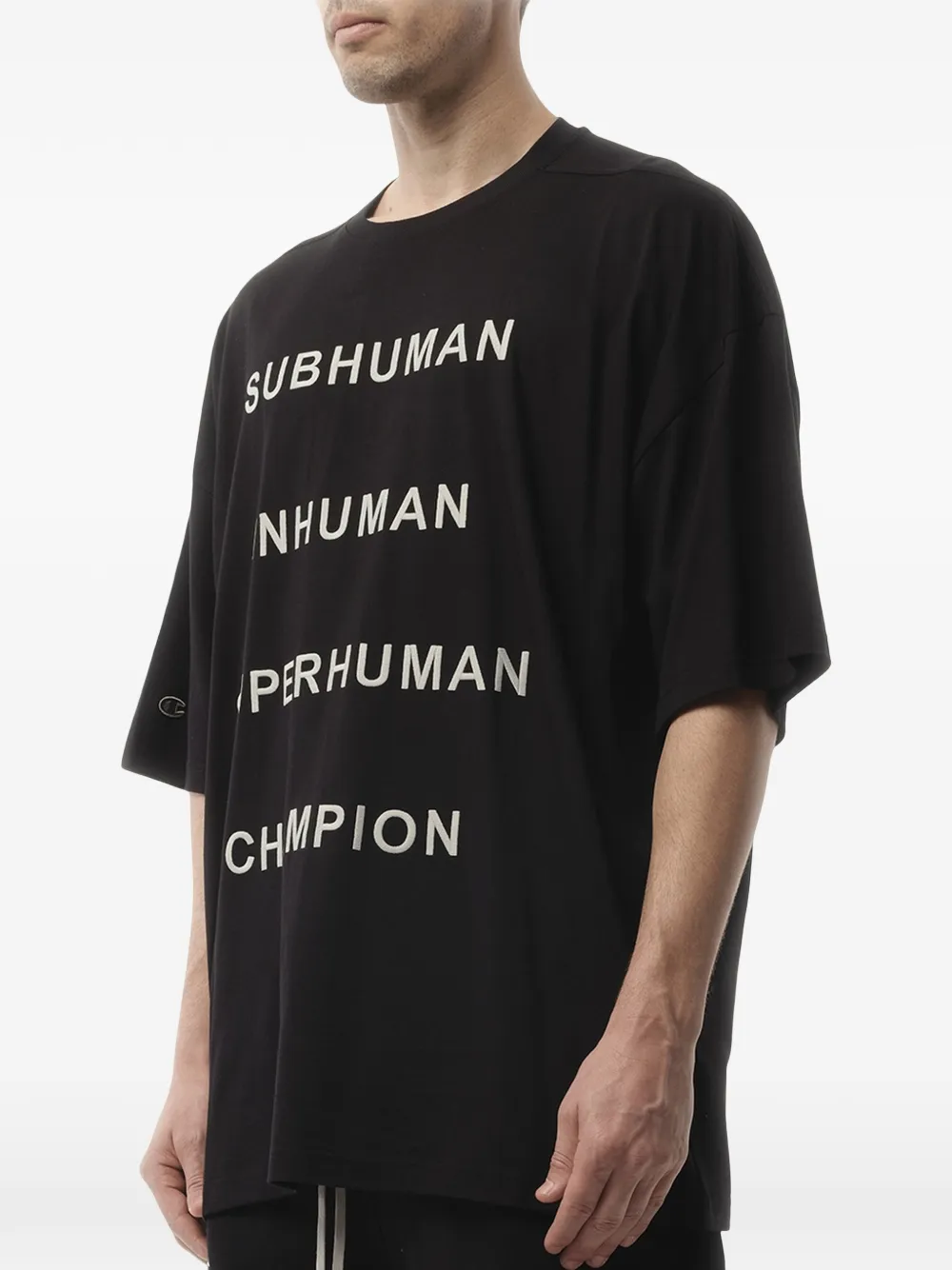 Rick Owens X Champion x Champion T-shirt Zwart