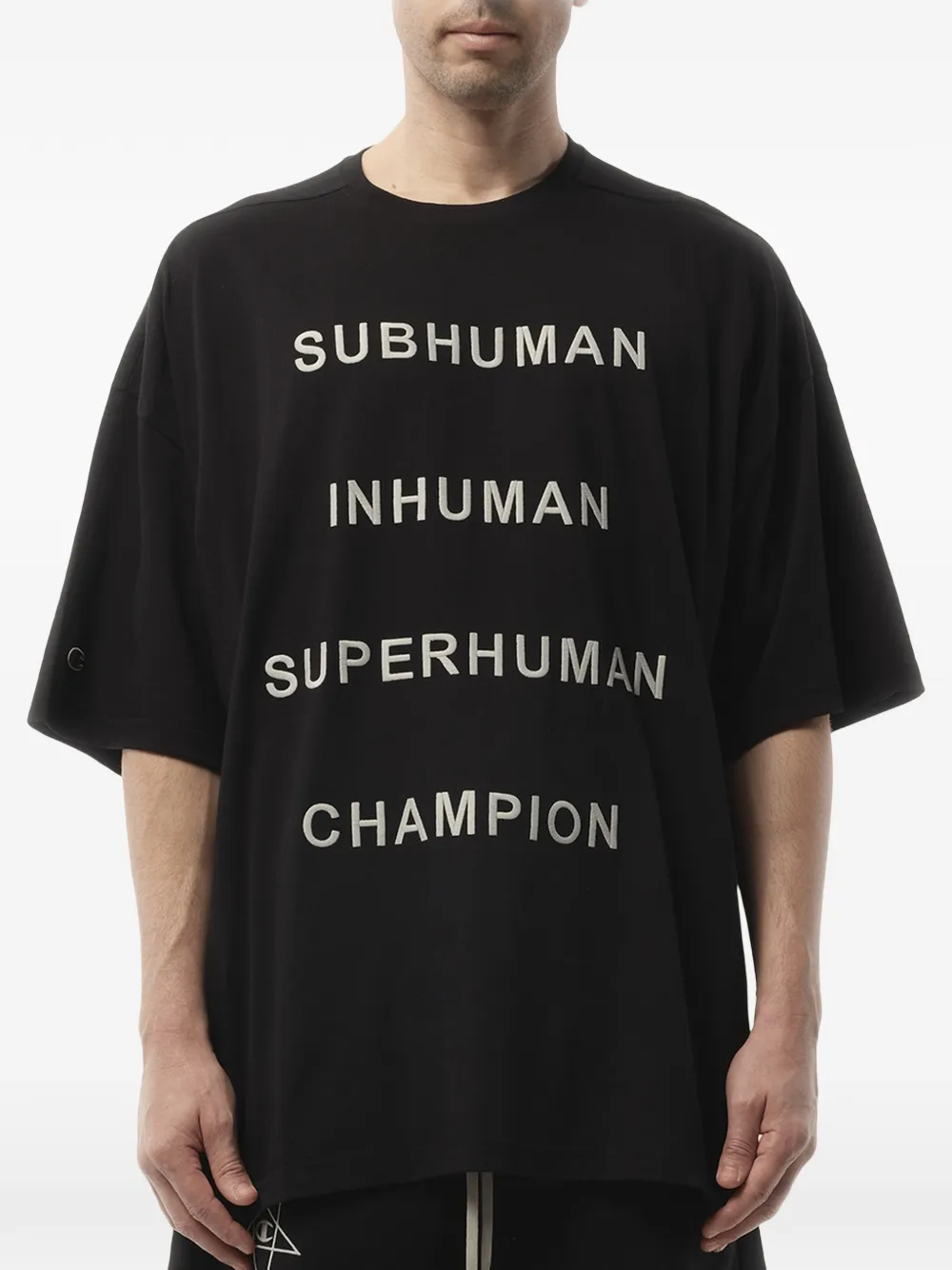 Rick Owens X Champion x Champion T-shirt Zwart