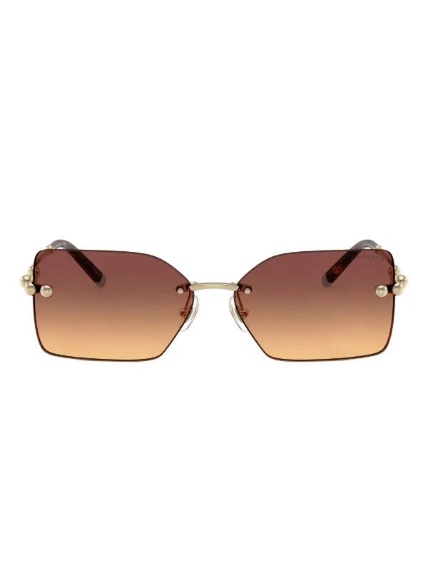 Tiffany & Co. Women\'s Gold Frame Sunglasses with Brown Gradient Lenses Tiffany & Co. TF3107KB XL (59 - 16) with Brown lenses and  main image 4