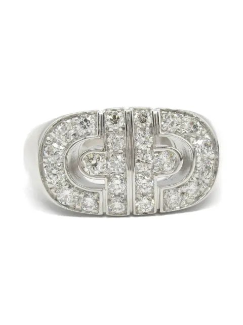 Bvlgari Pre-Owned 2010s 18K white gold Parentesi diamond ring