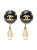 CHANEL Pre-Owned 1986-1988 Coco Mark earrings - Gold