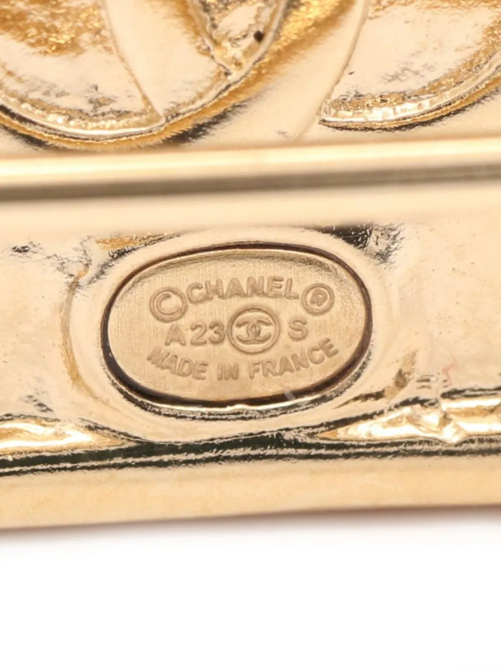CHANEL Pre-Owned 1986-1988 logo hair clip | Image 2