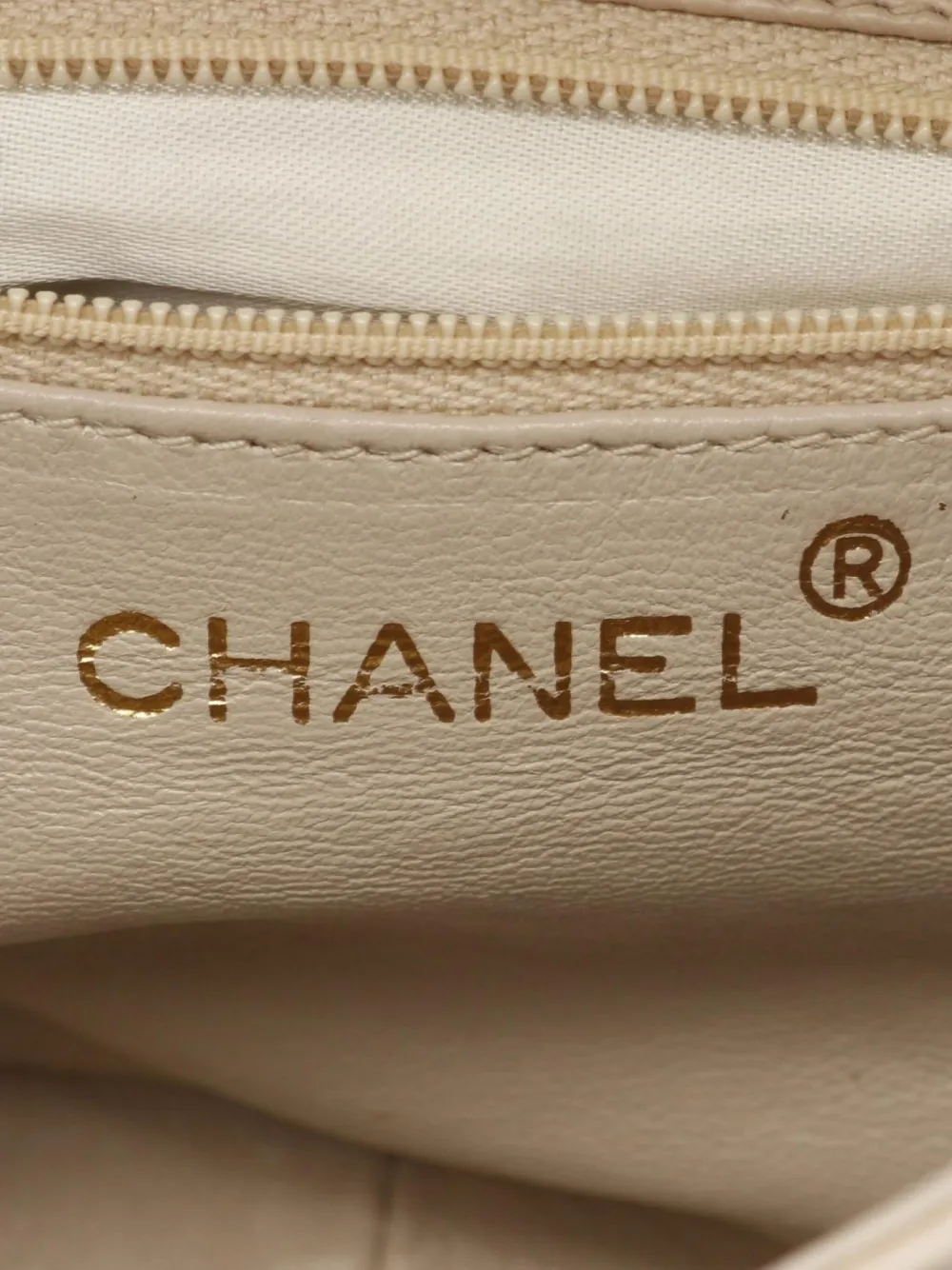 Pre-owned Chanel 1986-1988 Big Coco Mark Shoulder Bag In Neutral