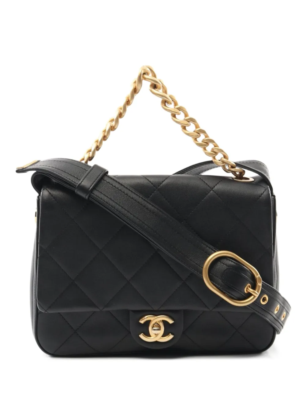 CHANEL Pre-Owned 2021 キルティング ショルダーバッグ - ブラック CHANEL Pre-Owned 2021 キルティング ショルダーバッグ - ブラック