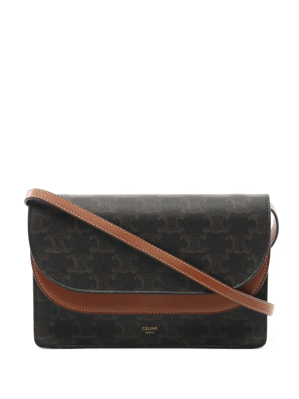 Céline Pre-Owned 2010s Triomphe-pattern shoulder bag | negro | Image 1