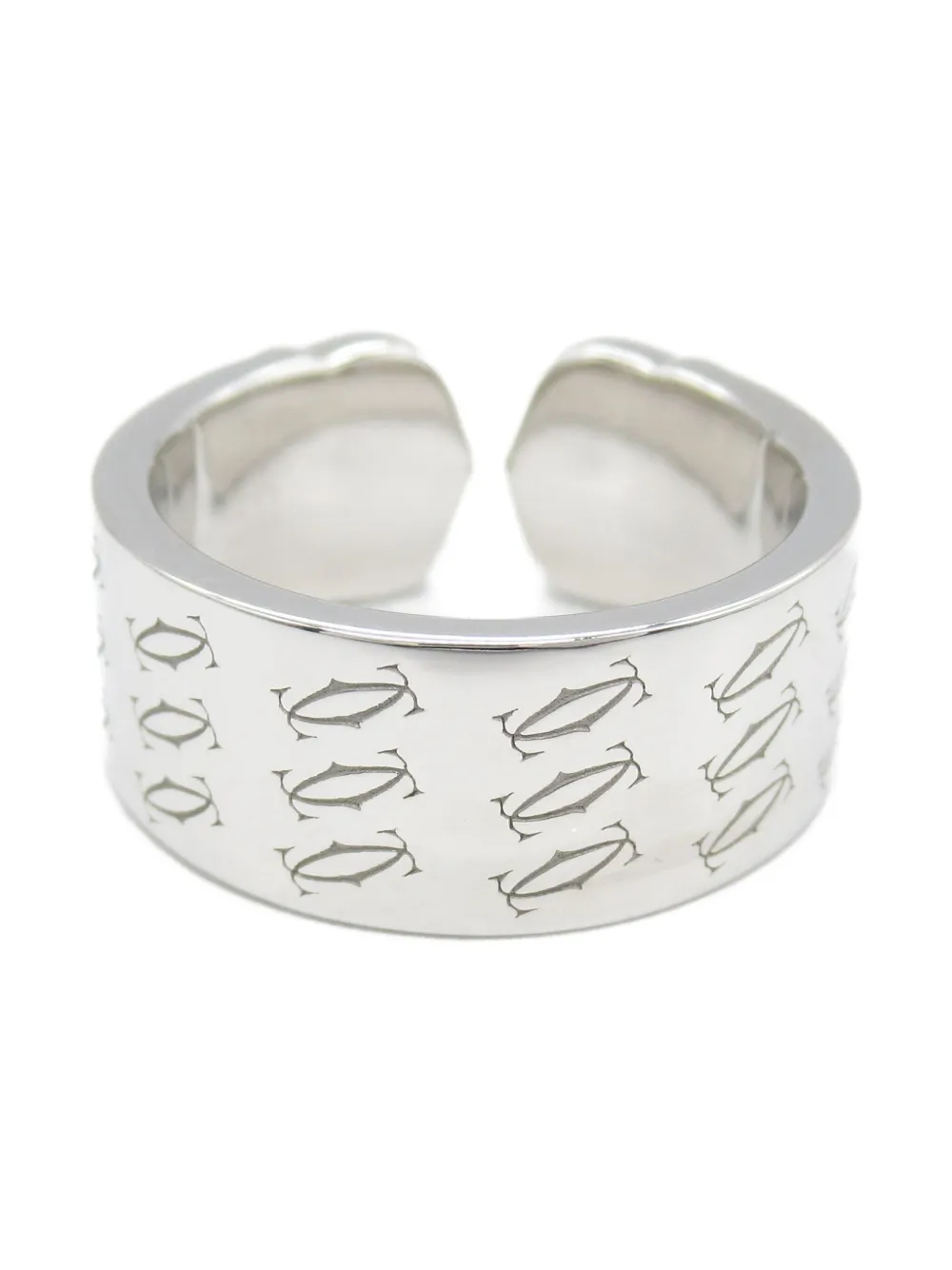 Cartier 2010s 18K white gold C2 ring - シルバートーン Cartier 2010s 18K white gold C2 ring - シルバートーン