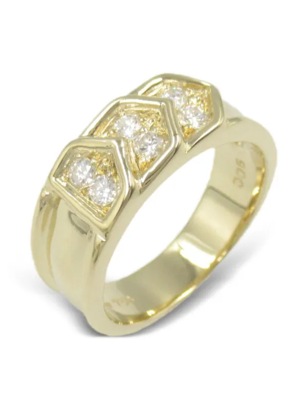 Christian Dior Pre-Owned Anillo Con Diamantes 2010 Dorado