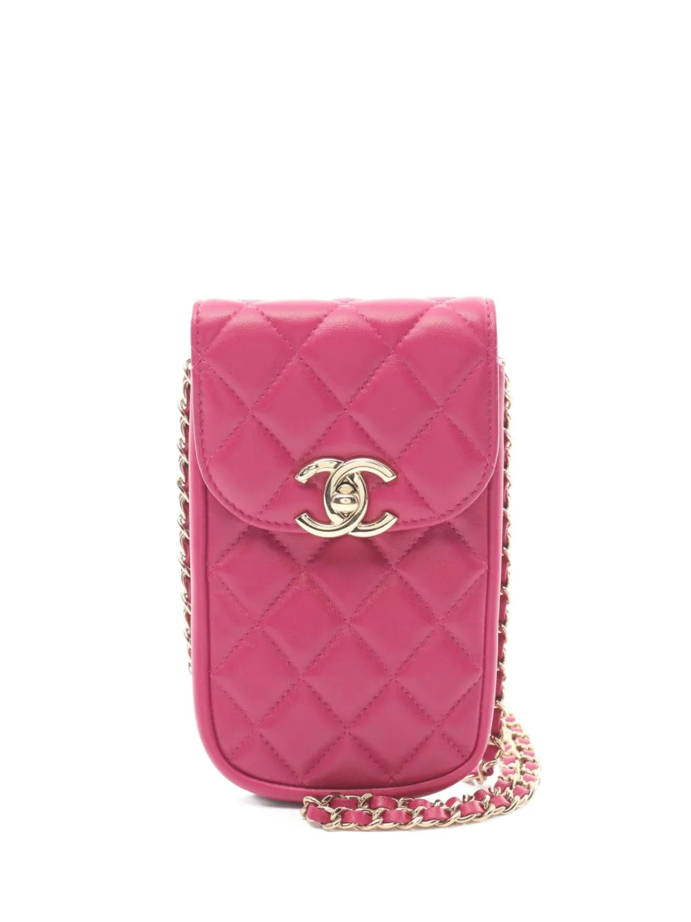 CHANEL Pre-Owned 2019 キルティング スマホケース - ピンク CHANEL Pre-Owned 2019 キルティング スマホケース - ピンク