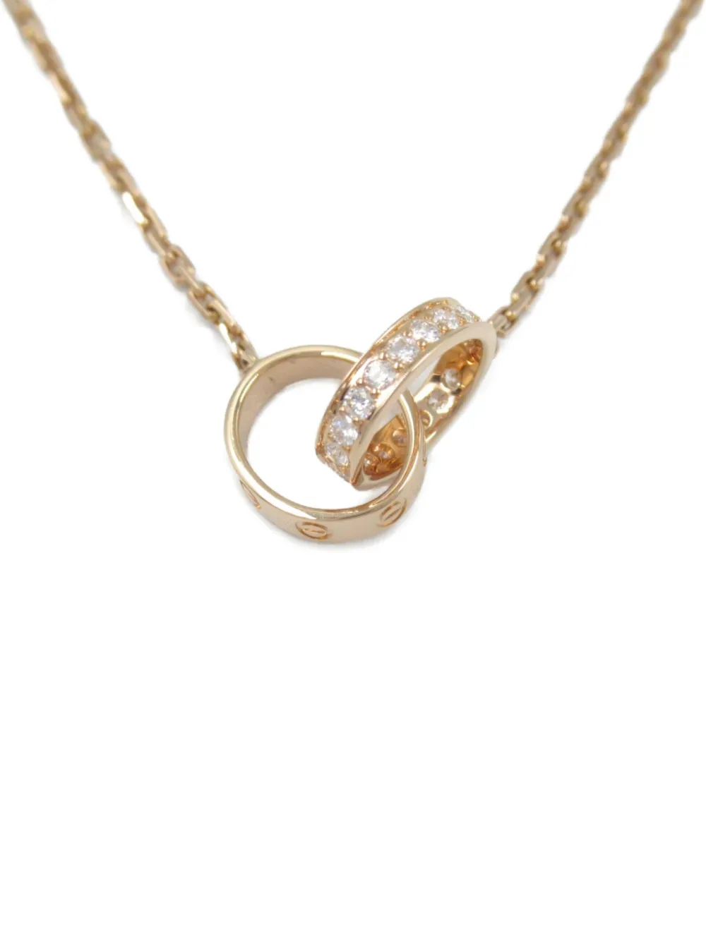 Cartier 2010s ベビーラブ ダイヤモンド ネックレス 18Kローズゴールド - ピンク Cartier 2010s ベビーラブ ダイヤモンド ネックレス 18Kローズゴールド - ピンク