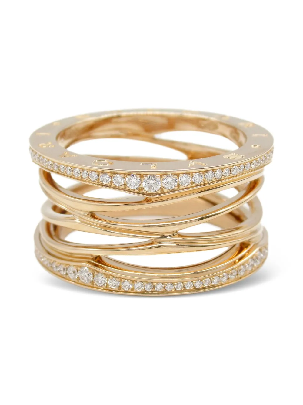 Bvlgari Pre-Owned 2010s 18K rose gold B.zero1 diamond ring | Pink | Image 1