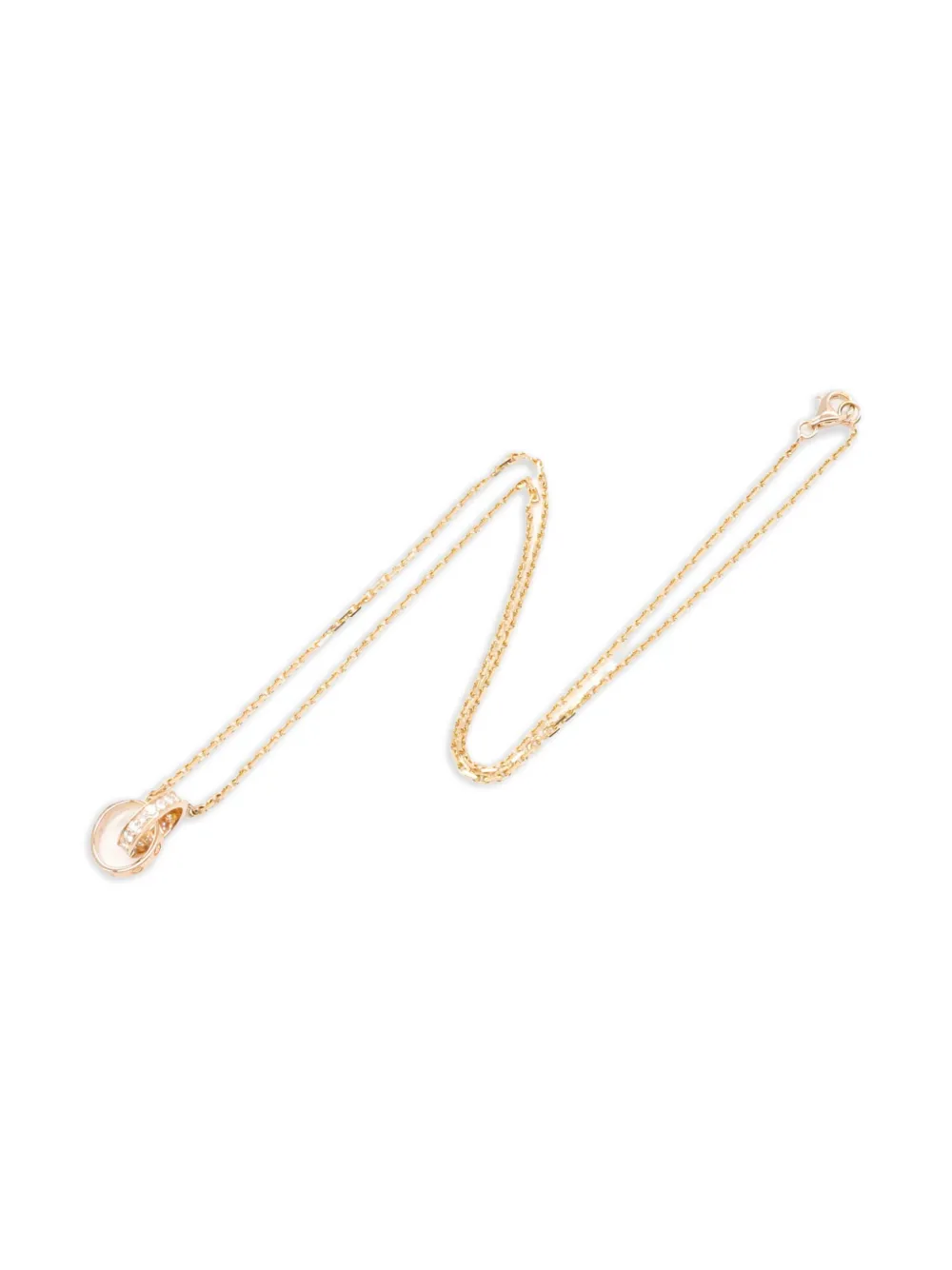 Cartier 2010s 18K rose gold baby Love diamond necklace | Image 2