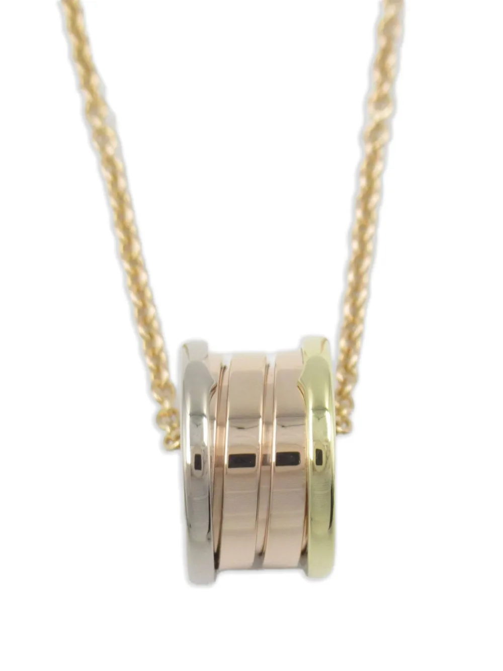 Pre-owned Bvlgari 2010s 18k Gold B.zero1 Necklace