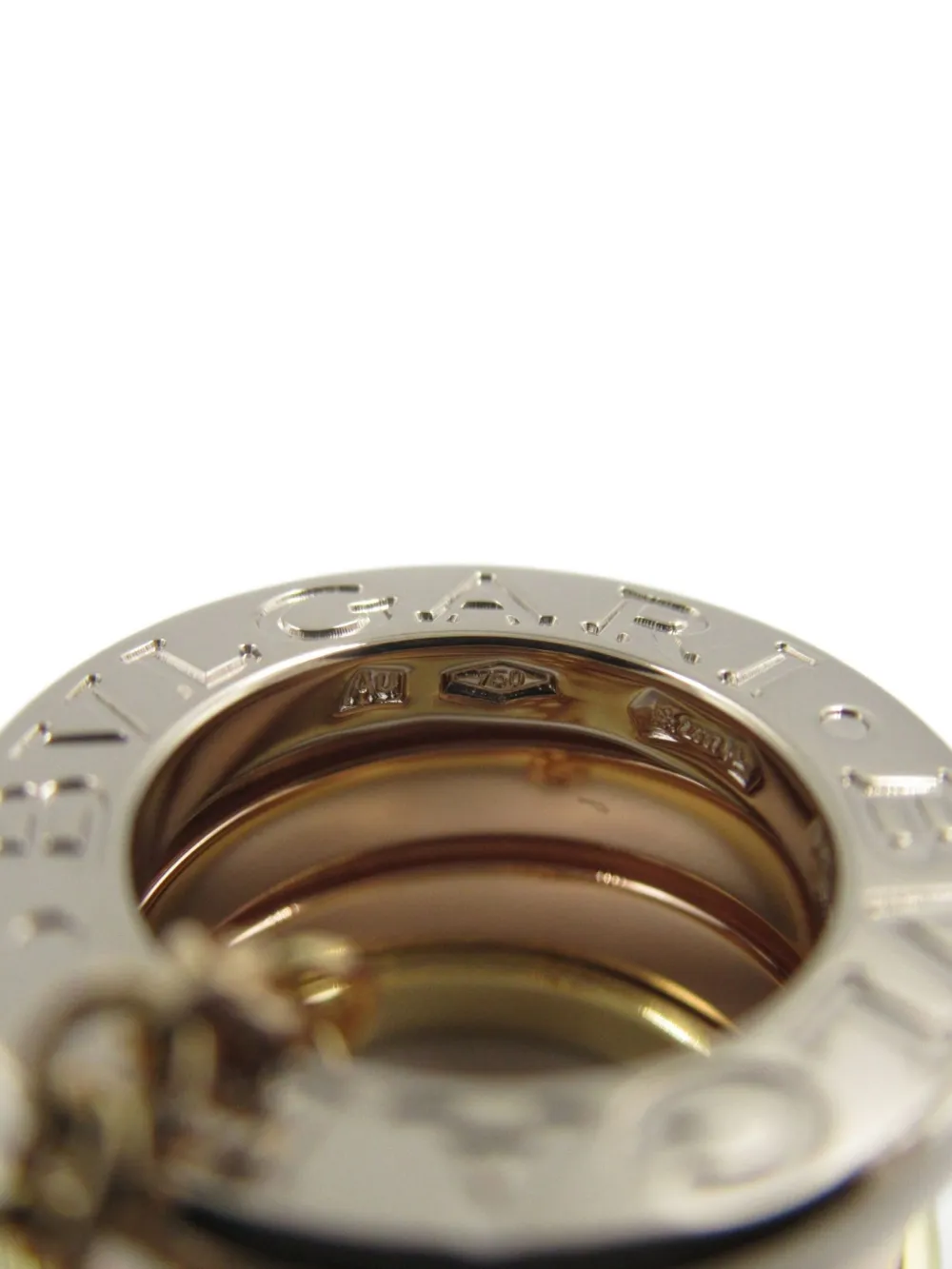 Pre-owned Bvlgari 2010s 18k Gold B.zero1 Necklace