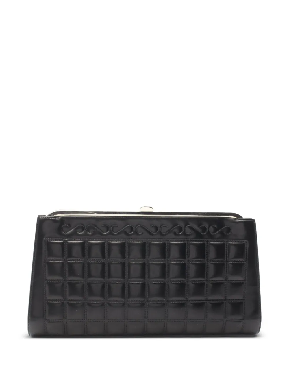 CHANEL Pre-Owned 2000-2002 チョコバークラッチバッグ - ブラック CHANEL Pre-Owned 2000-2002 チョコバークラッチバッグ - ブラック