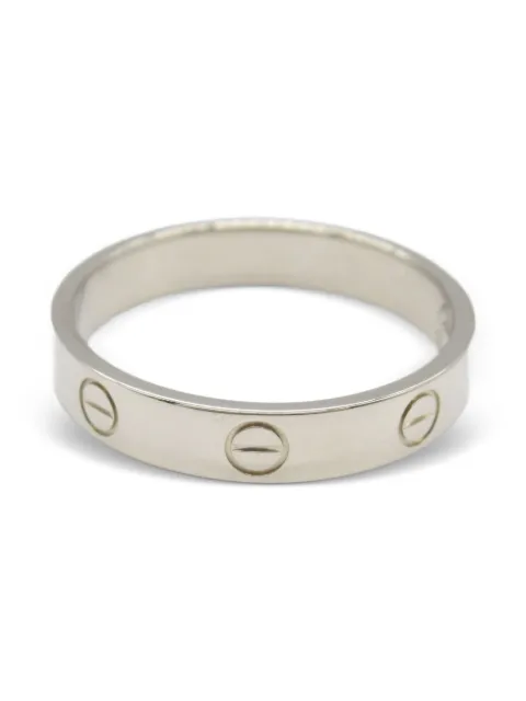 Cartier 2010s 18K white gold mini Love ring