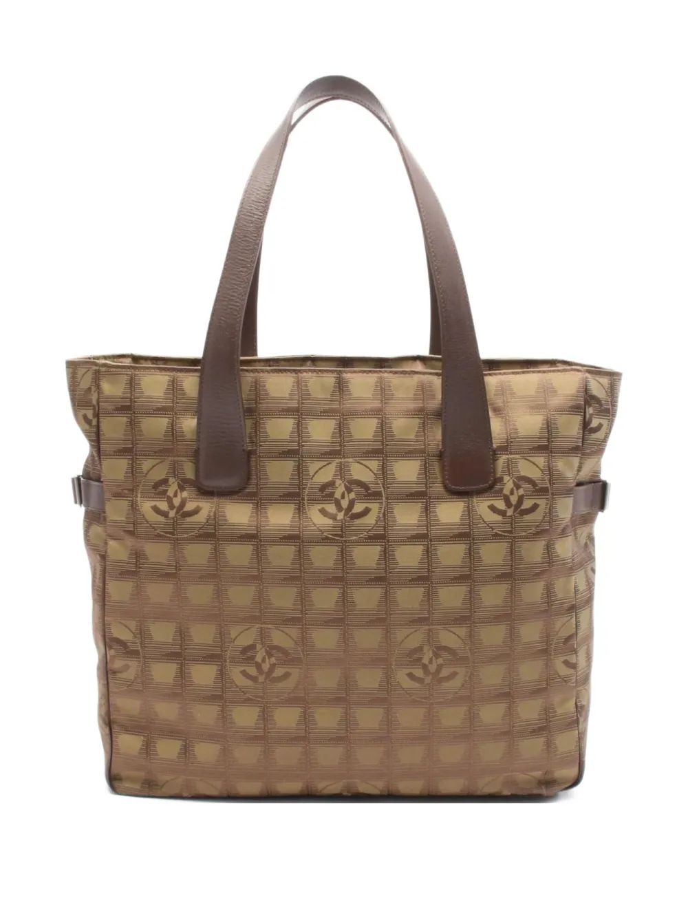 CHANEL Pre-Owned 2002-2003 New Travel Line GM tote bag - ブラウン CHANEL Pre-Owned 2002-2003 New Travel Line GM tote bag - ブラウン