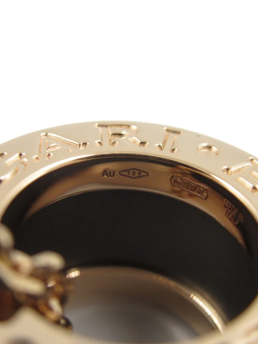 Pre-owned Bvlgari 2010s 18k Rose Gold B.zero1 Necklace