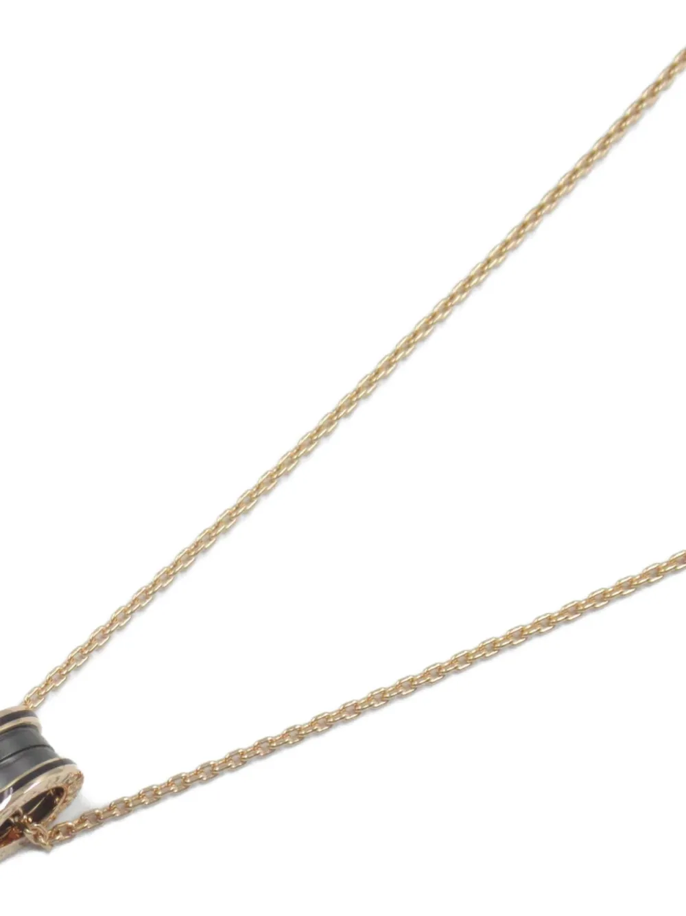 Pre-owned Bvlgari 2010s 18k Rose Gold B.zero1 Necklace