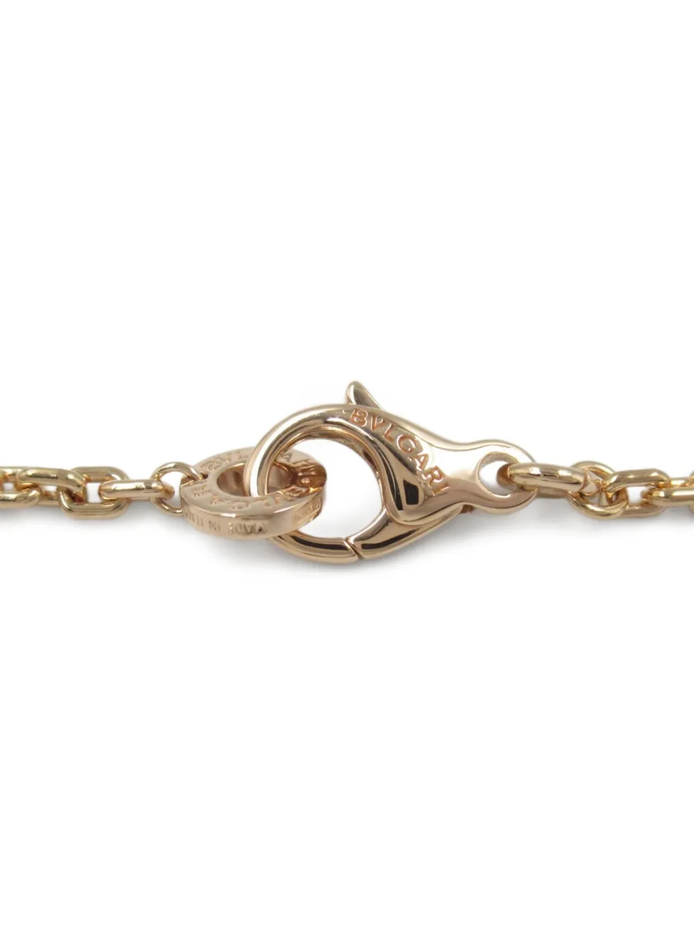 Pre-owned Bvlgari 2010s 18k Rose Gold B.zero1 Necklace