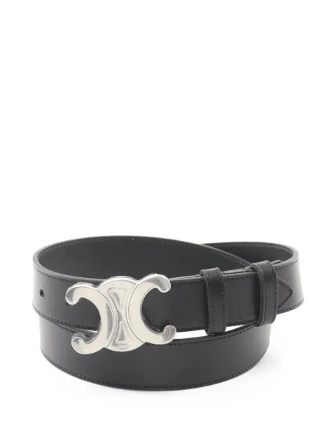 Céline Pre-Owned 2020s Triomphe leather belt