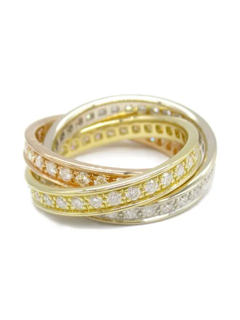Cartier 2010s 18K gold Trinity diamonds ring 