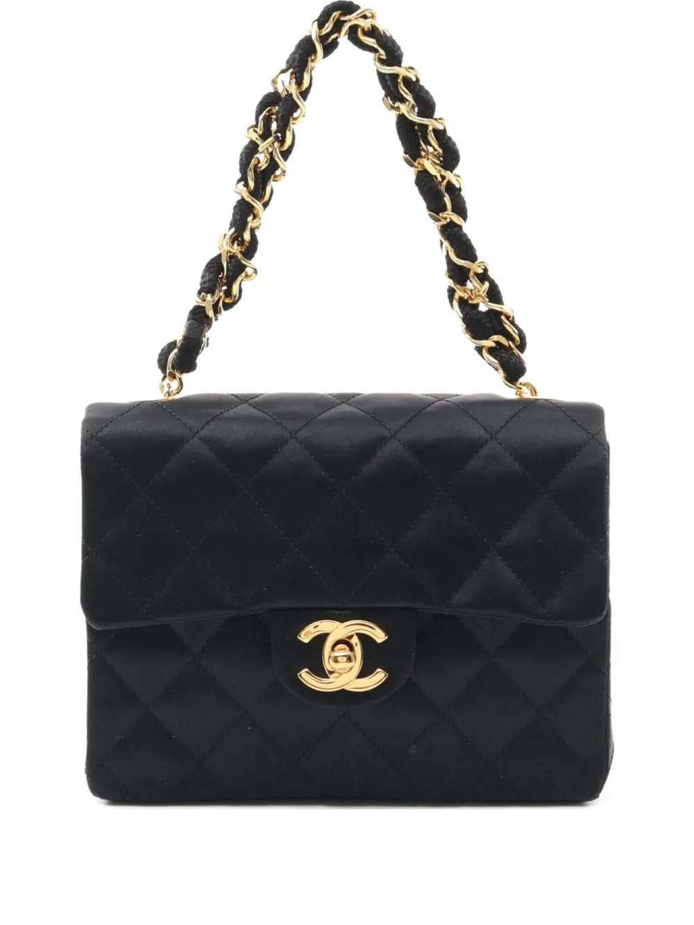 CHANEL Pre-Owned 1986-1988 ミニマテラッセ ショルダーバッグ - ブラック CHANEL Pre-Owned 1986-1988 ミニマテラッセ ショルダーバッグ - ブラック