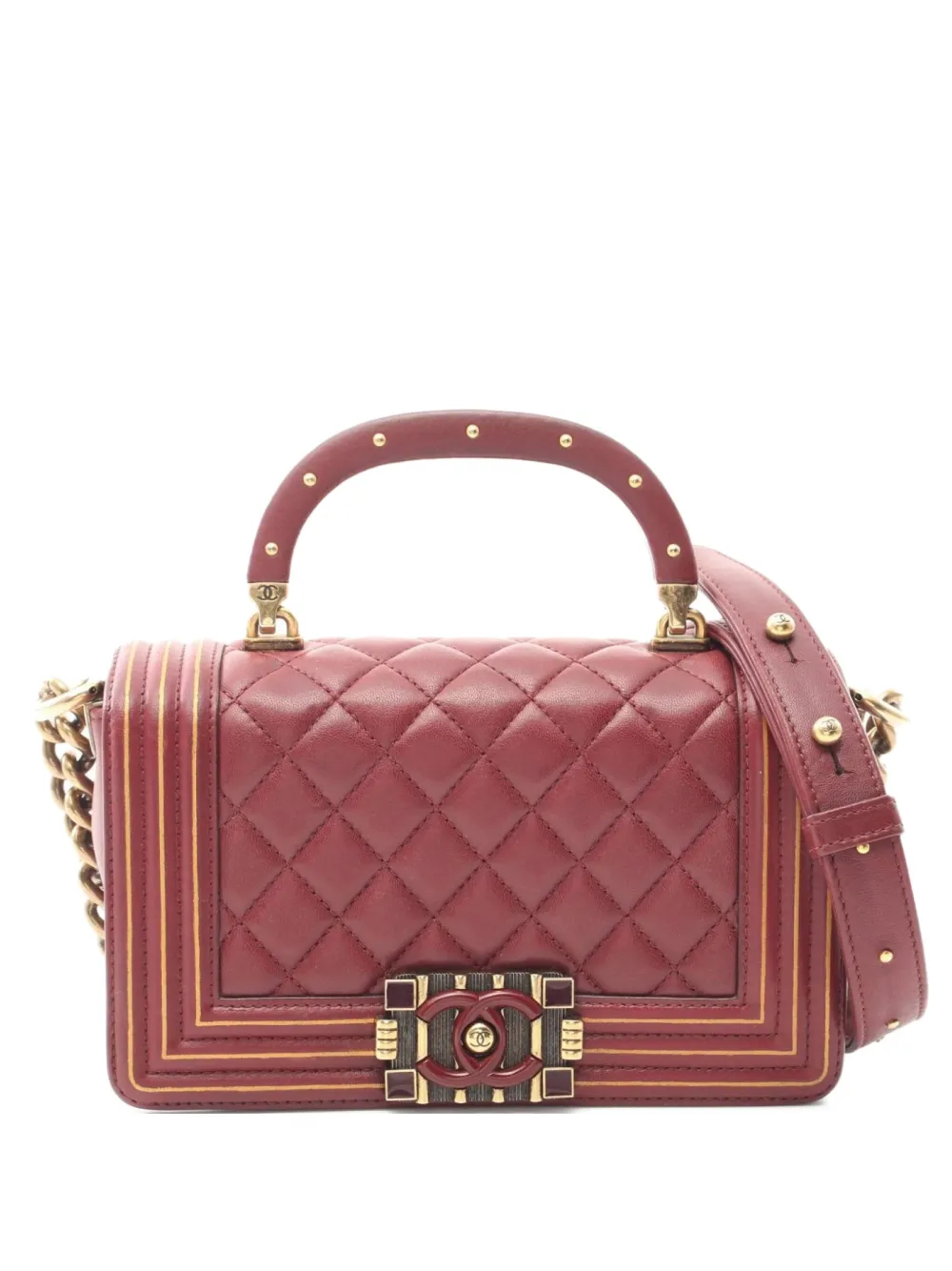 Pre-owned Chanel 2017-2018 Boy  Two-way Handbag