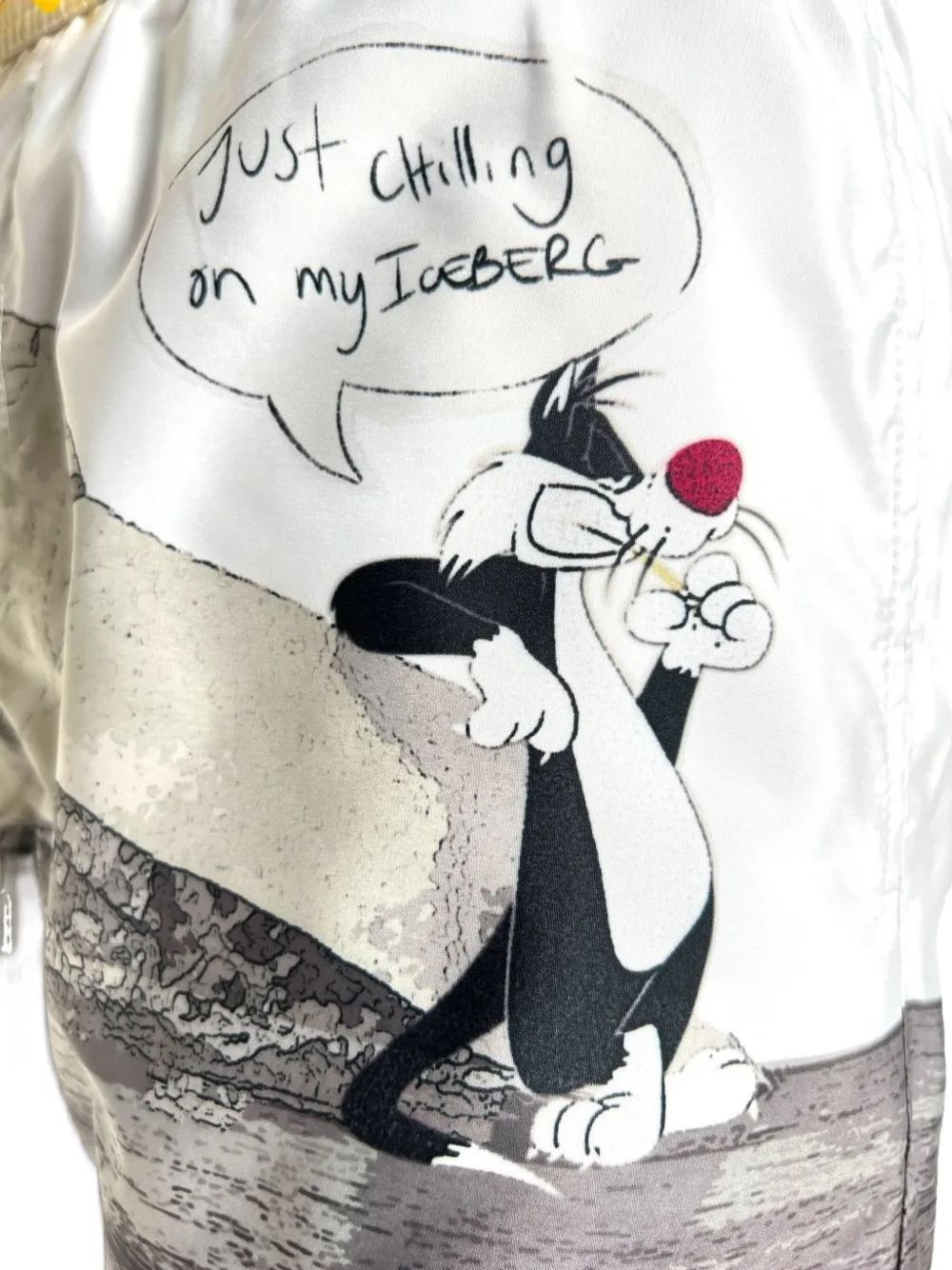 Iceberg Bugs Bunny Seascape Swim Shorts In White