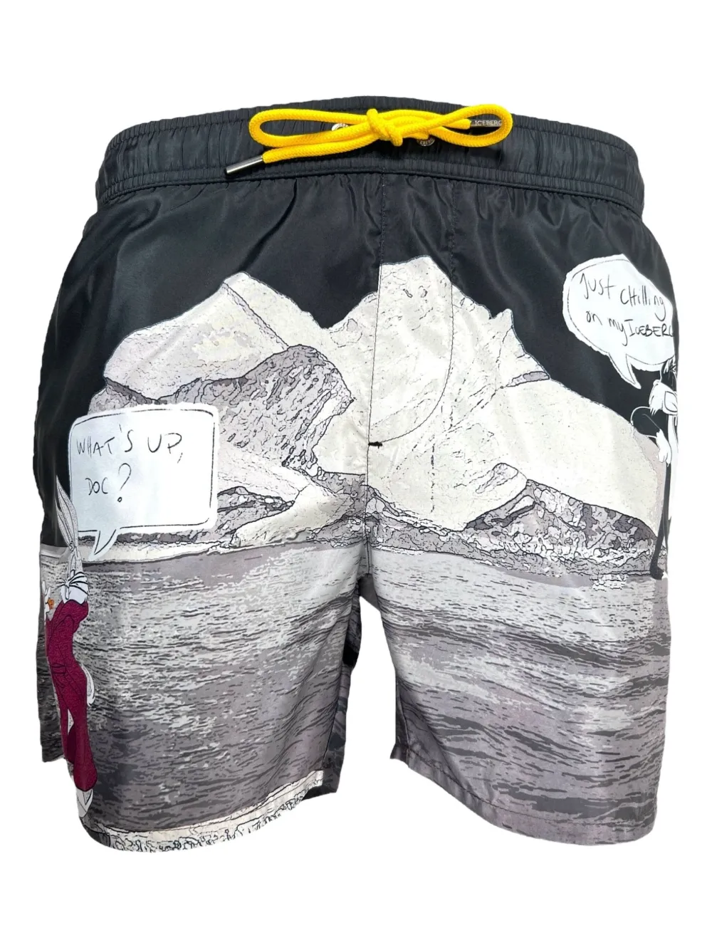 Iceberg Bugs Bunny Seascape Swim Shorts In White