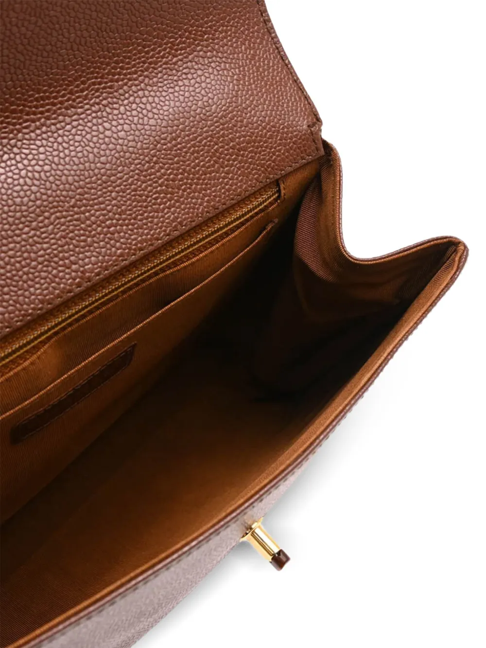 Pre-owned Chanel 2000 Interlocking Cc Handbag In Brown