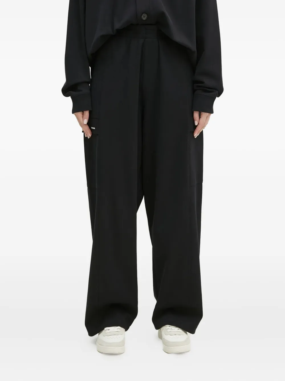 Pangaia Cargo-pocket Trousers In Black
