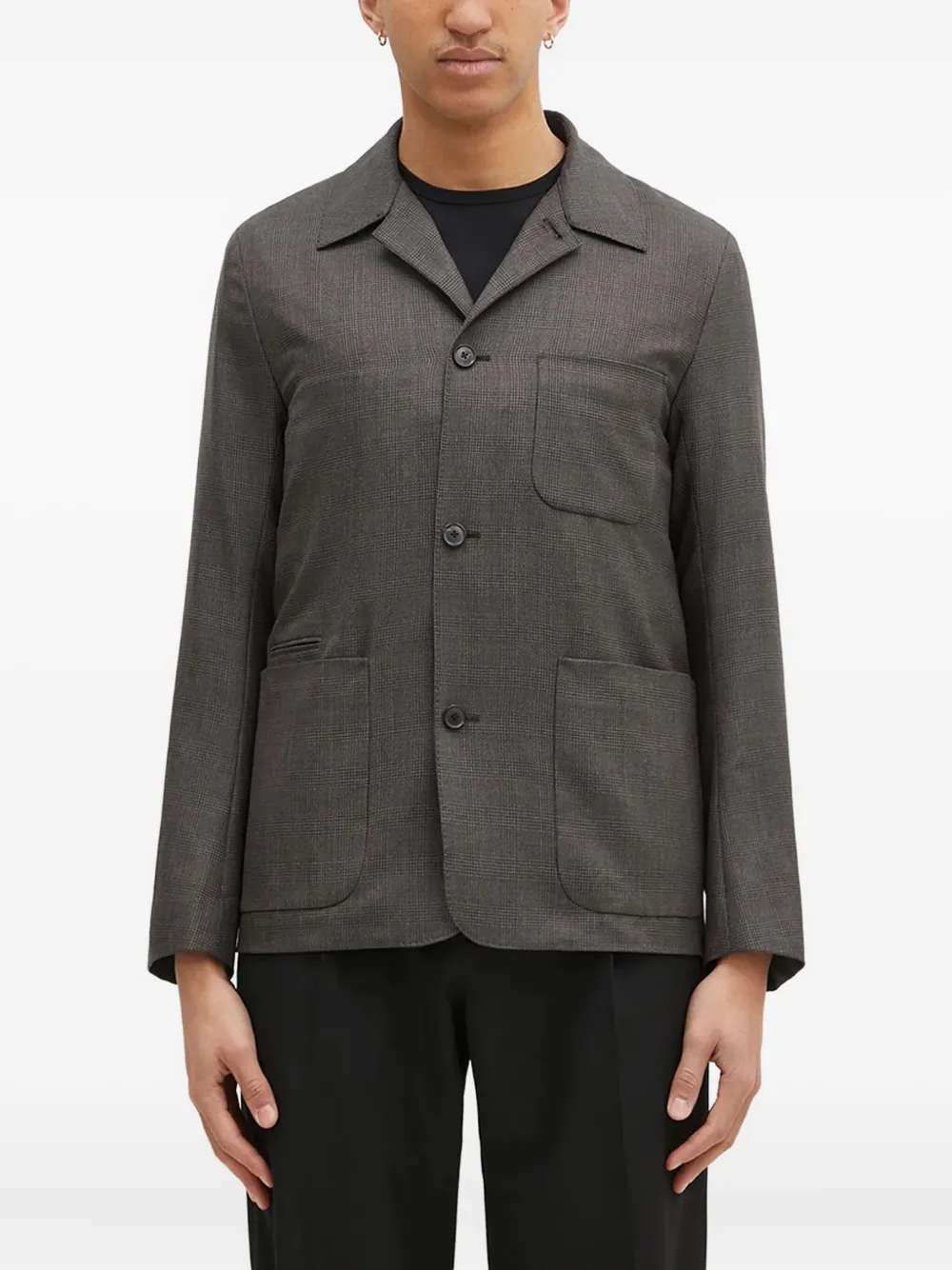 Paul Smith checked pocket jacket - グレー Paul Smith checked pocket jacket - グレー